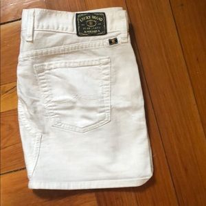 Lucky Brand white mini jean skirt